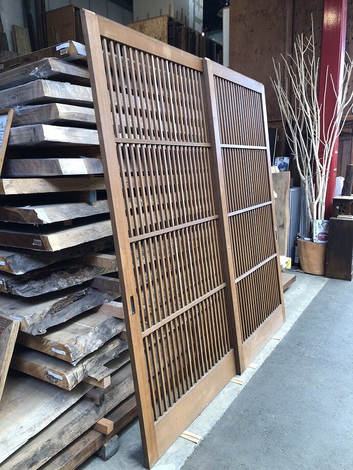古建具(格子戸)の古材