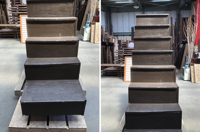 古材階段タンス