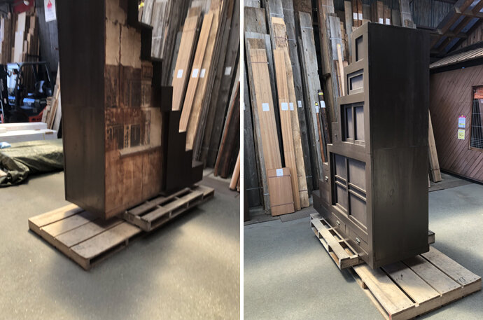 古材階段タンス