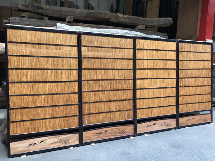 古建具（葦戸）の古材