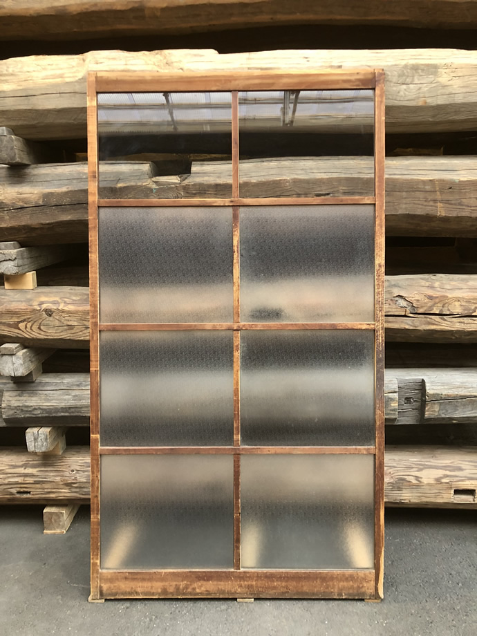 古建具（ガラス戸）の古材