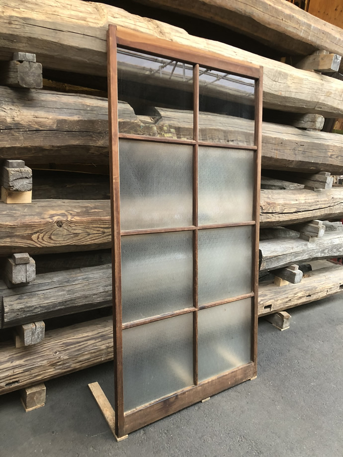 古建具（ガラス戸）の古材