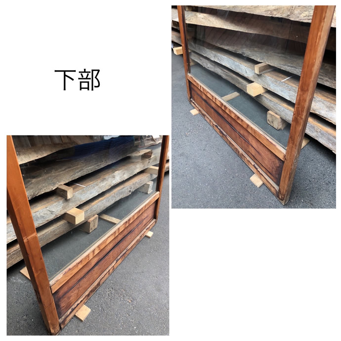 古建具（ガラス戸）の古材