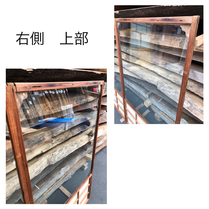 古建具（ガラス戸）の古材