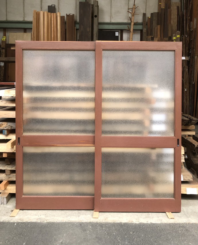 古建具（ガラス戸）の古材