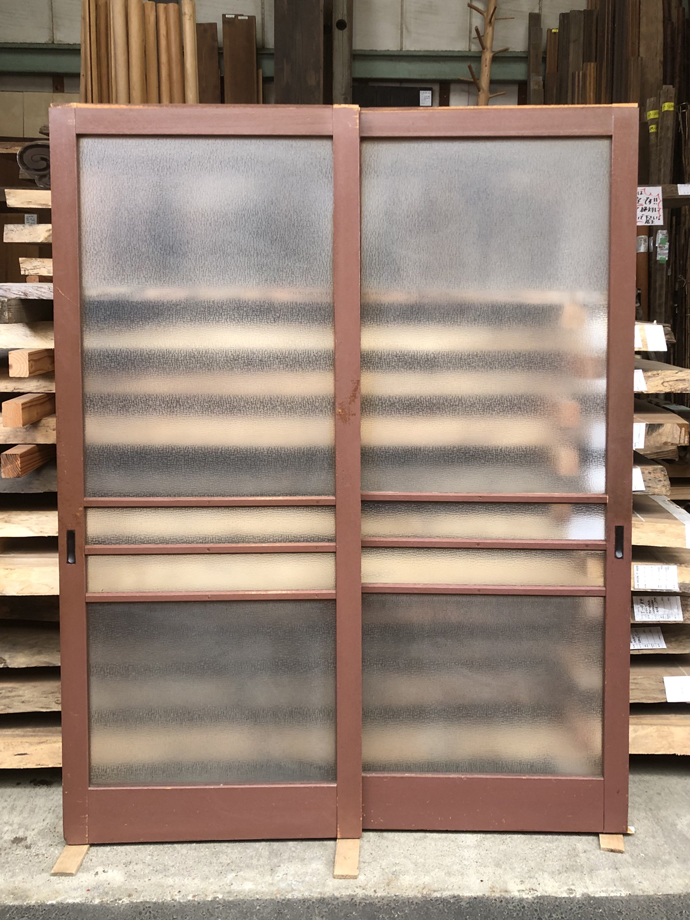 古建具（ガラス戸）の古材