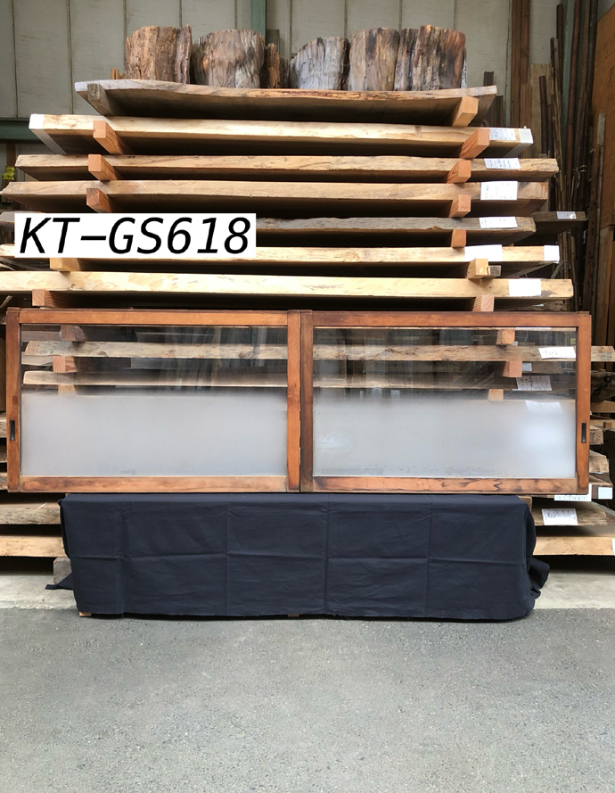 古建具（小型ガラス戸）の古材